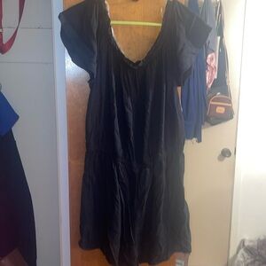 SO kohls brand flutter romper black luxe Size Large- with tags